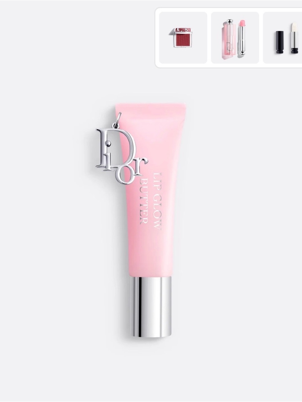 Dior Addict Lip Glow Butter in Glazed Pink with Dior Star-Shaped Gold Pouch - Picture 8 of 8
